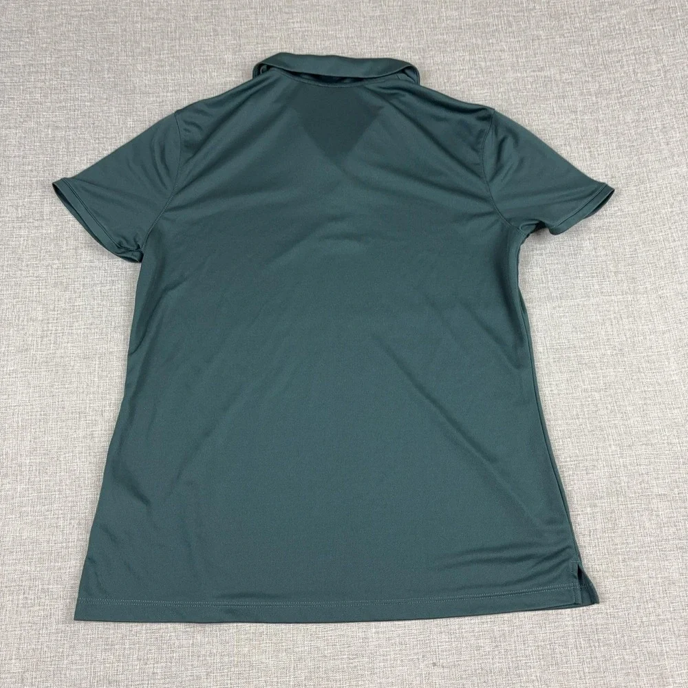 Nike Golf Polo Shirt Womens Medium Green Dri-FIT Solid Lightweight Top Athletic